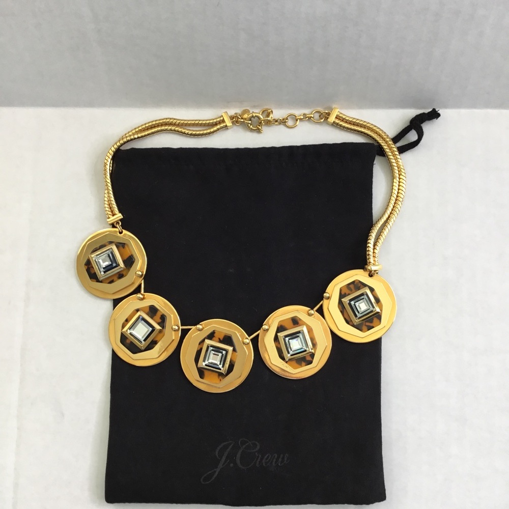 J.Crew Collection Gold And Tortoise Shell Rhinest… - image 2